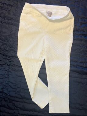 Chico’s White Piquette Knit Pants